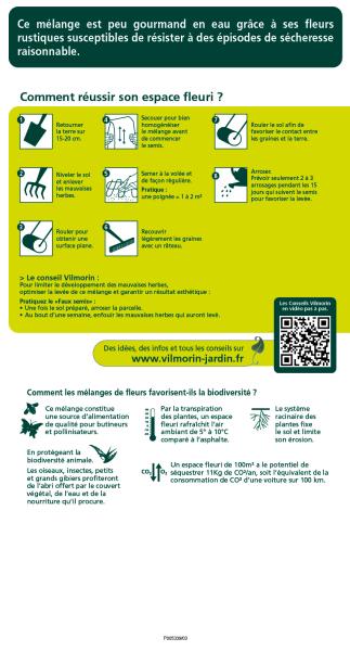 Mélanges de fleurs - Décor Terrain Sec - 50 m² - Mélange de fleurs - MEDIA_PACKAGING_VERSO